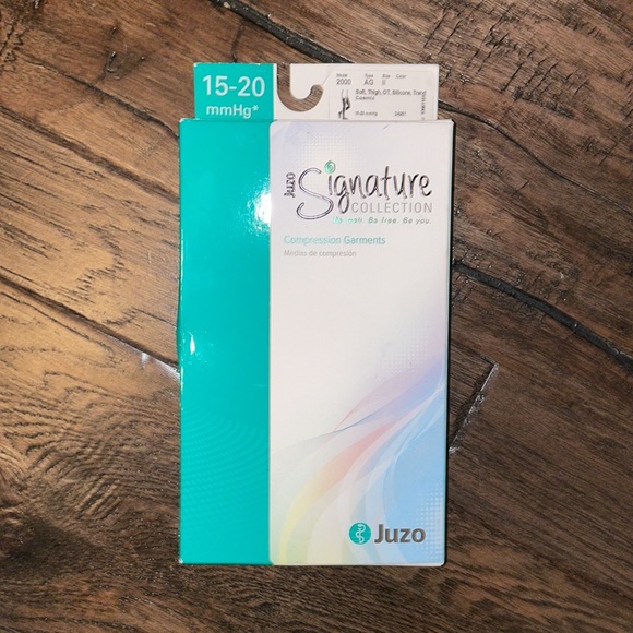 Juzo // Medium Compression Open Toe Thigh Highs Silicone band - 15-20 mmHg - Picture 5 of 13